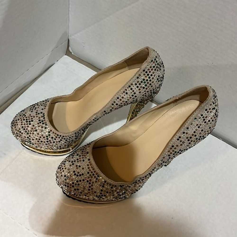 Crystal studded High heel shoes . Beautiful. l si… - image 2