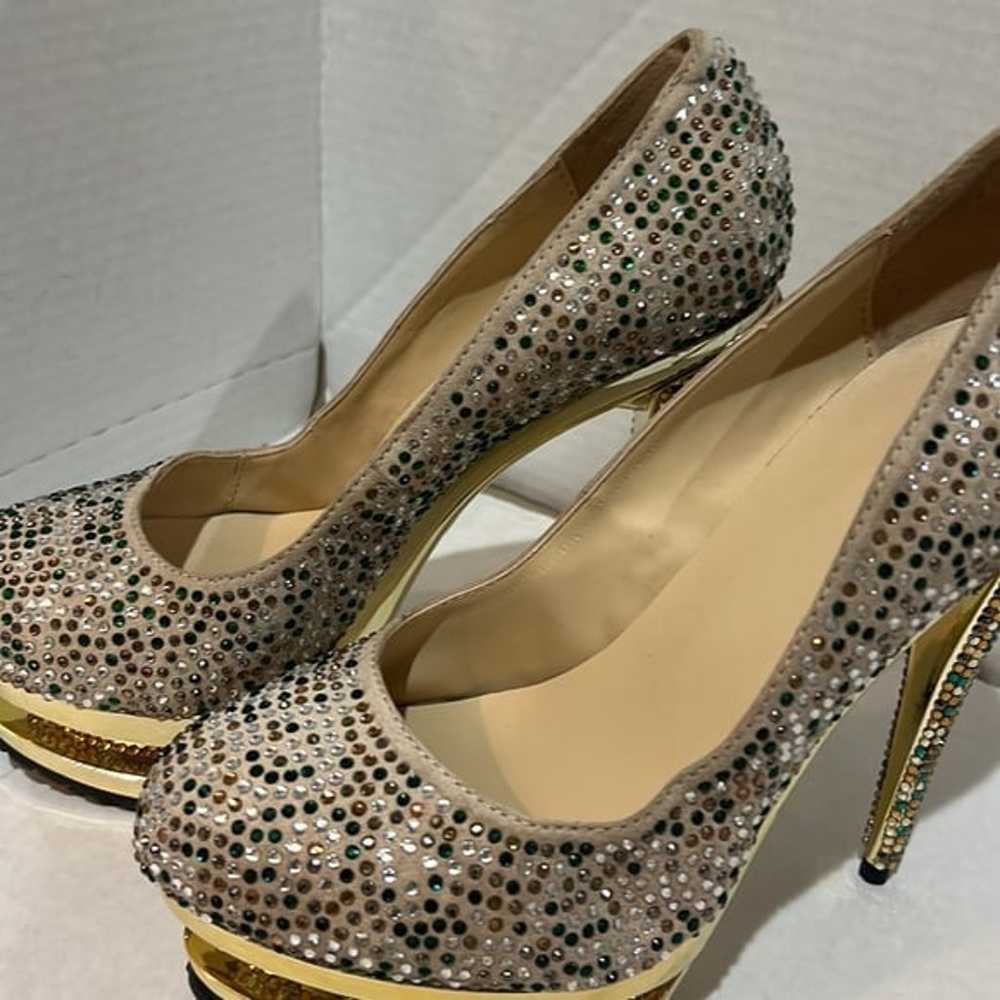 Crystal studded High heel shoes . Beautiful. l si… - image 3