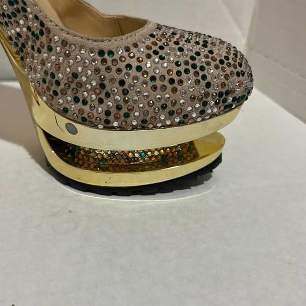 Crystal studded High heel shoes . Beautiful. l si… - image 4