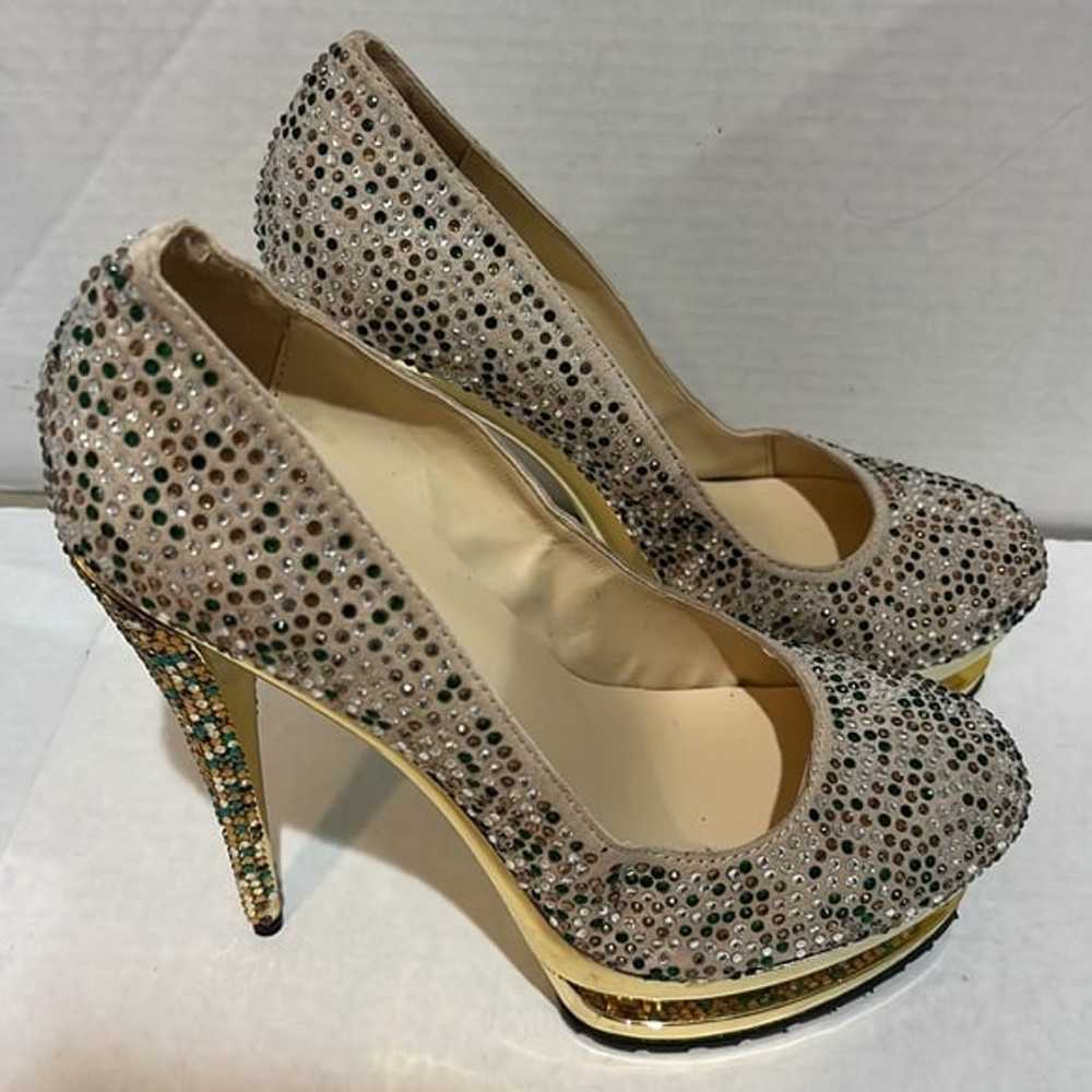 Crystal studded High heel shoes . Beautiful. l si… - image 9