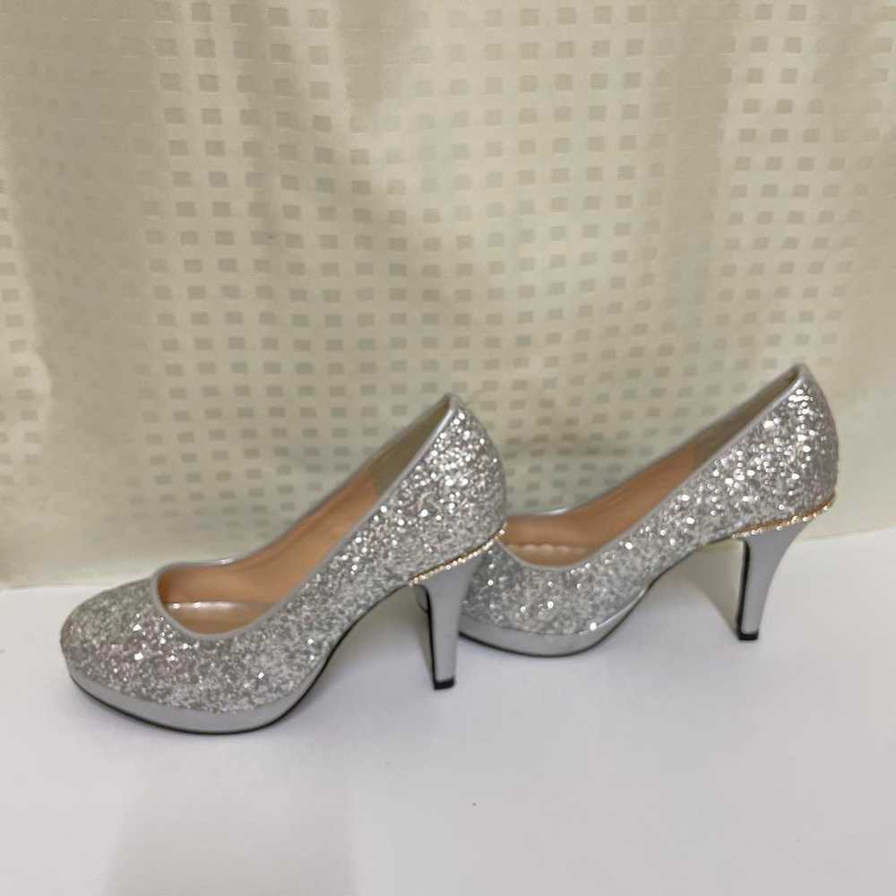 Hercheek Glitter Pumps with Bijou Clip and Ribbon - image 7