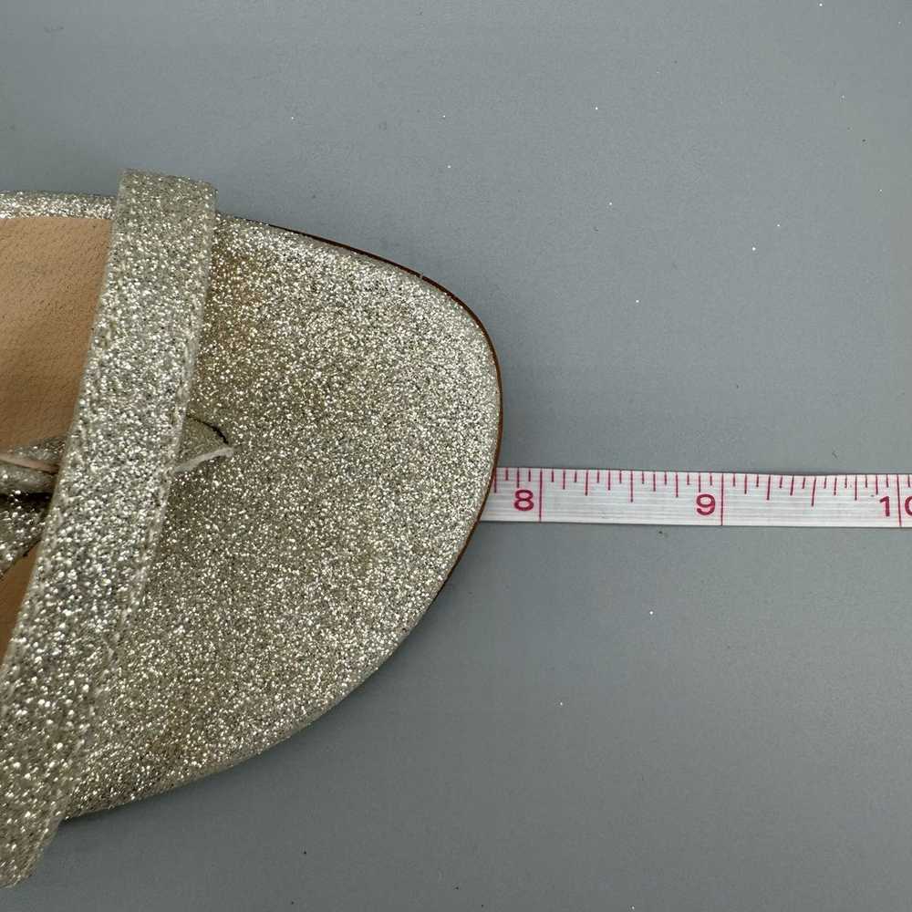 Stuart Weitzman Align 95 Glitter Sandal Gold Size… - image 7