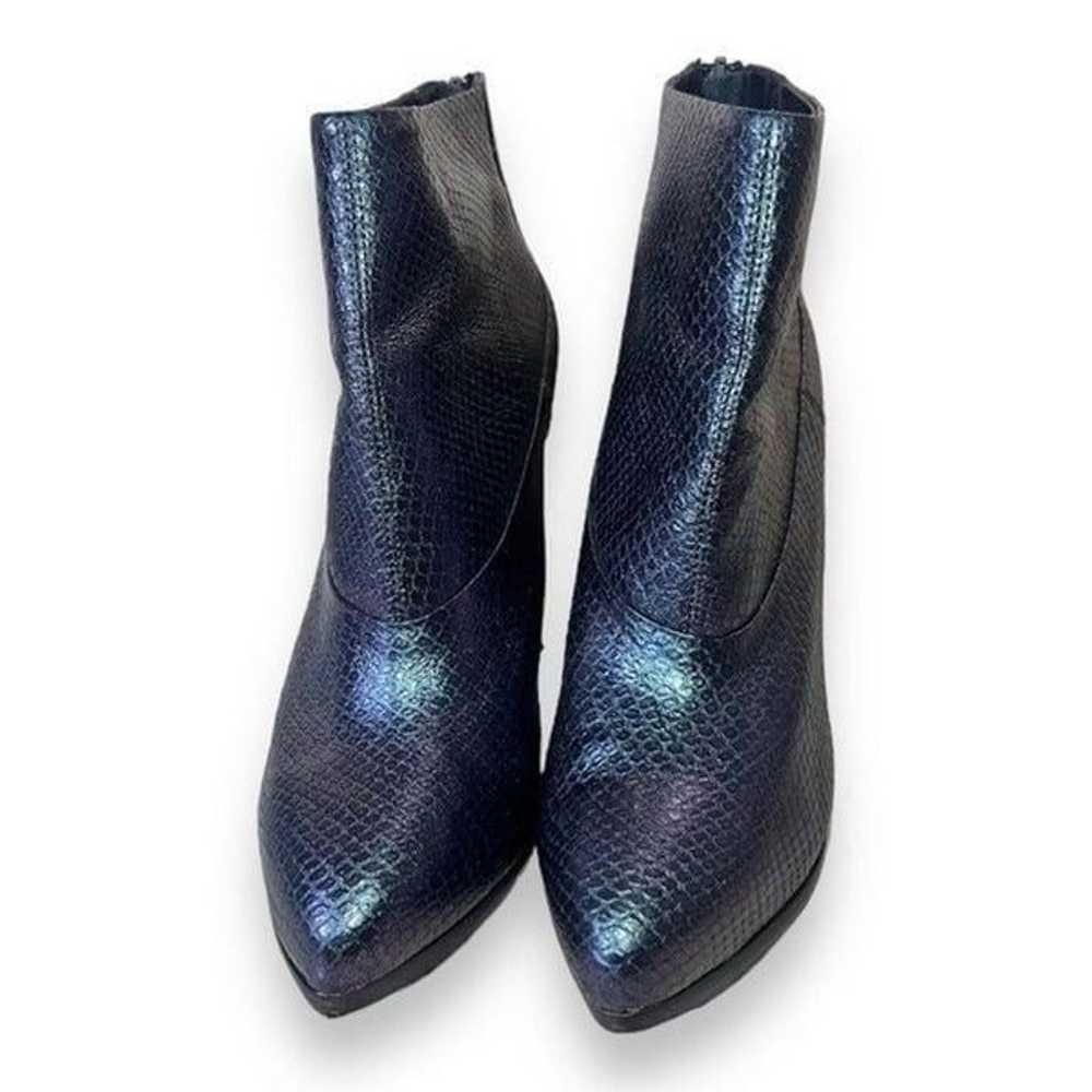 AllSaints Spitelfield Black Iridescent Snakeskin … - image 3