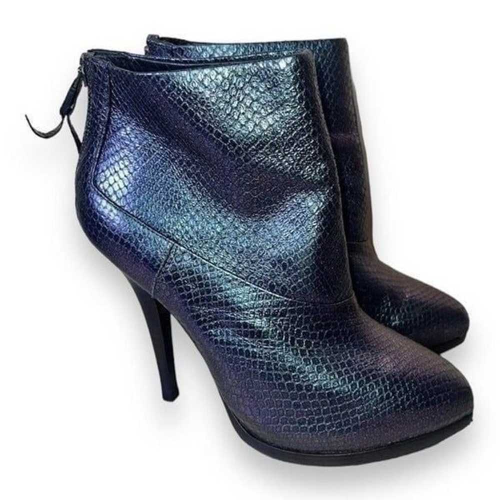 AllSaints Spitelfield Black Iridescent Snakeskin … - image 4