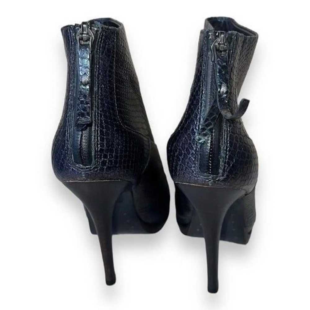 AllSaints Spitelfield Black Iridescent Snakeskin … - image 5