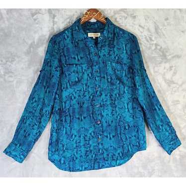 Jones New York Blue Snakeskin Print Women Lightwe… - image 1