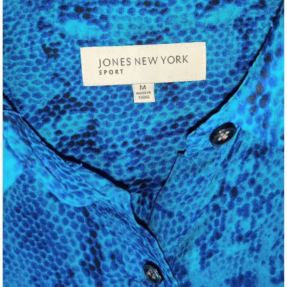 Jones New York Blue Snakeskin Print Women Lightwe… - image 2