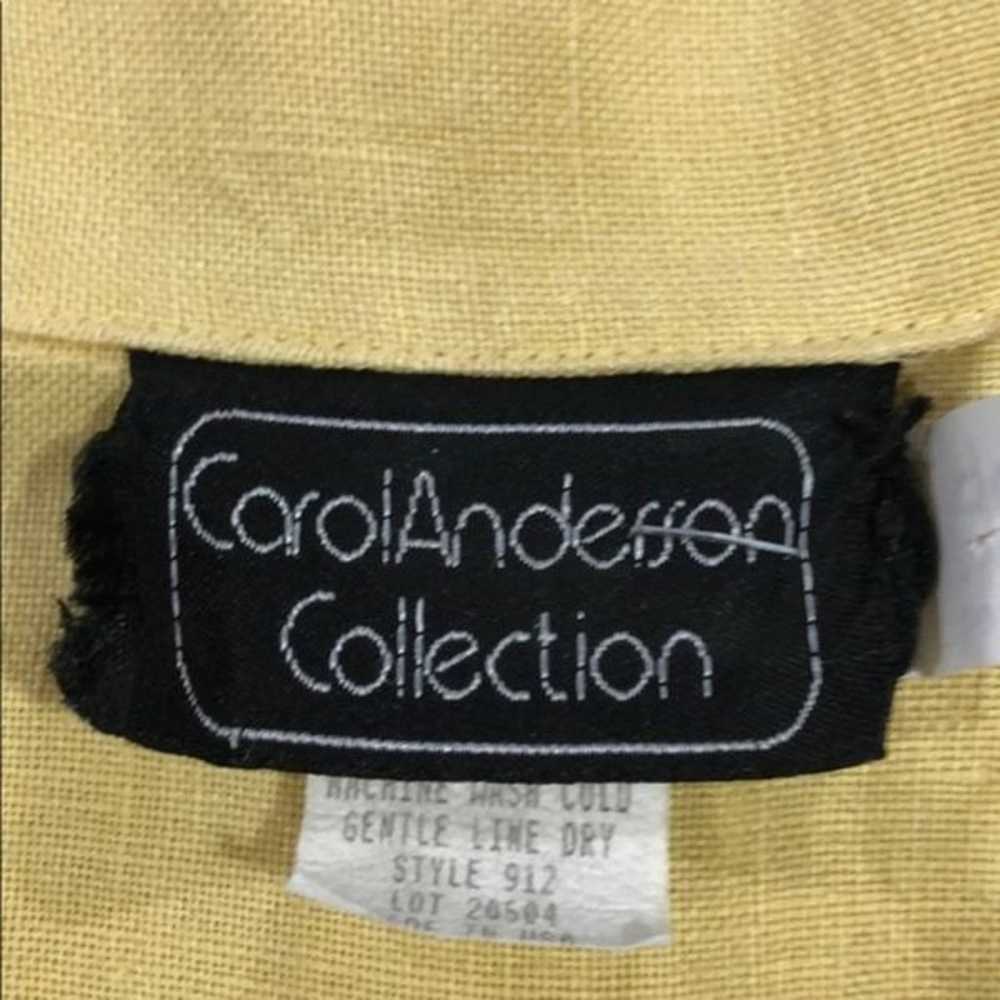 Vintage Carol Anderson Linen Yellow Button Size L - image 9