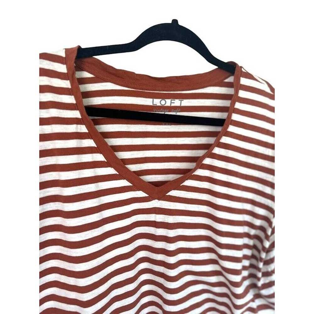 LOFT Vintage Soft T-Shirt Lot of 2 Striped Cotton… - image 9