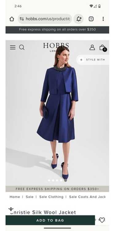 Hobbs London::ジャケット: UK8[RESALE] HOBBS London Nala Navy & Green Blazer Jacket | Size 8 | $375
