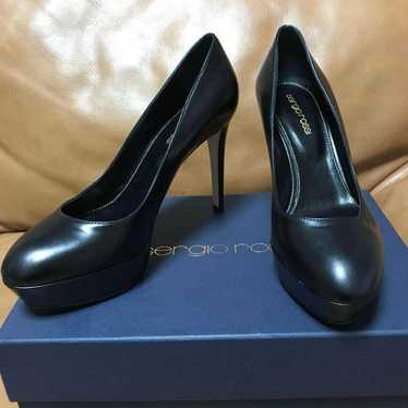 Sergio Rossi black leather high heels