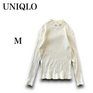 "UNIQLO" Ribbed High Neck T 【M】 Cut and Sewn Simpl