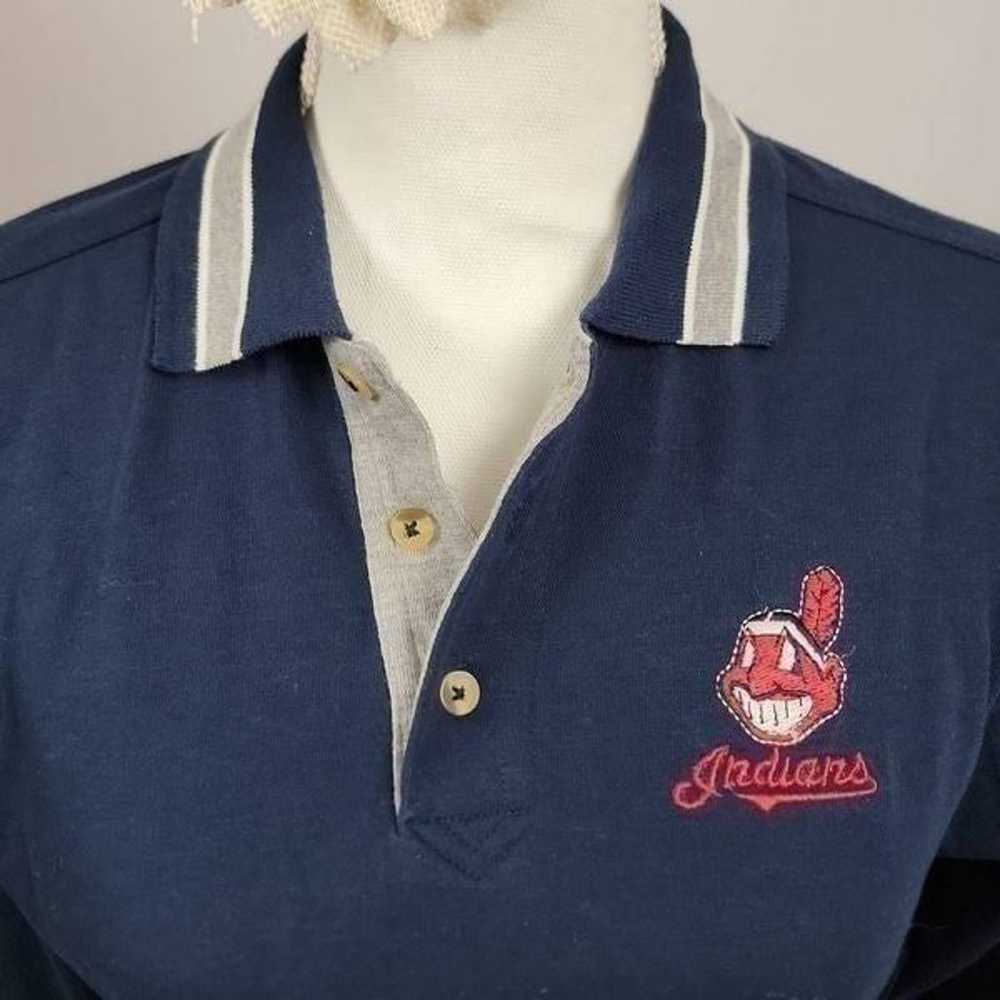 Vintage Lee Sport Cleveland Indians Cropped Long … - image 3