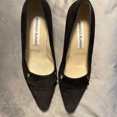 manolo blahnik low heel shoes