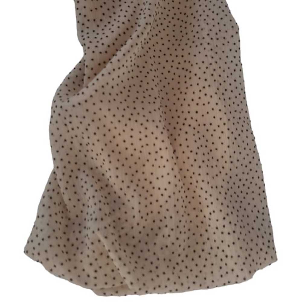 Zara Beige And Black Polka Dot Dress Size M - image 4