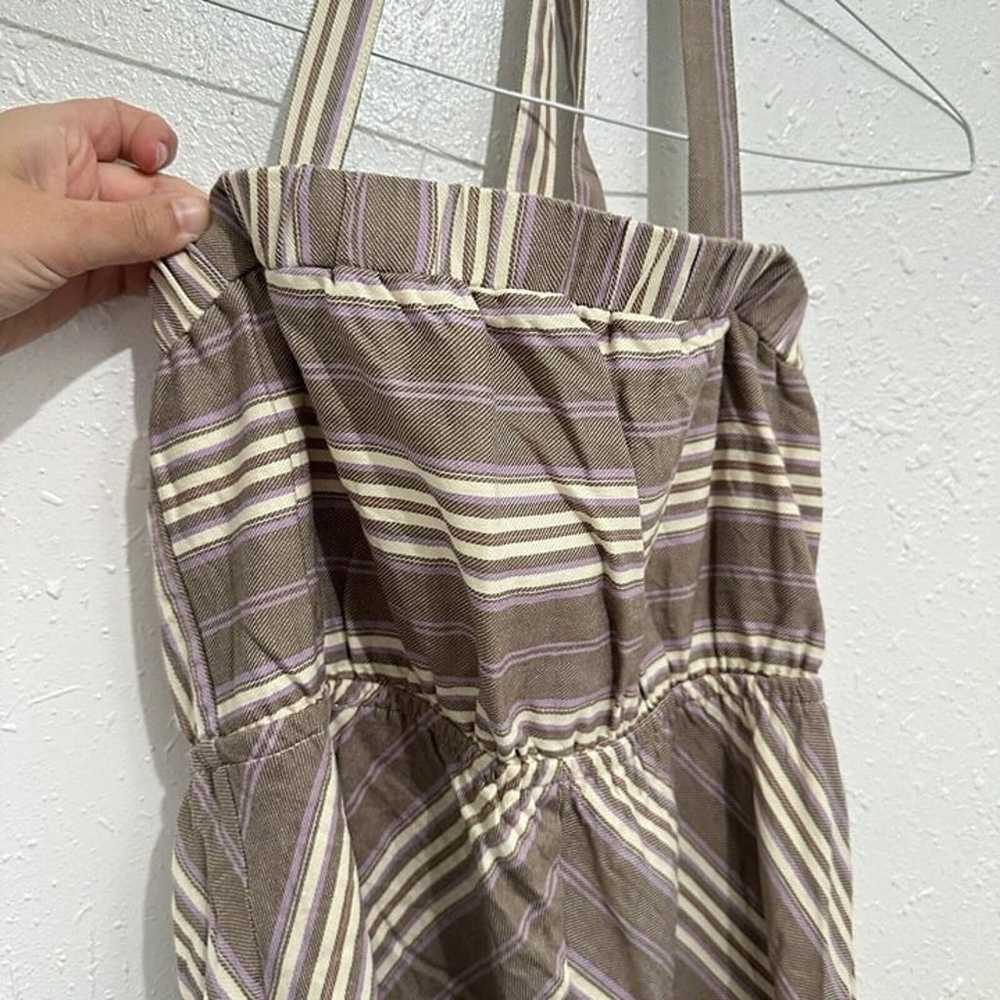 Carve Designs Cotton Gray Striped Halter Dress Wo… - image 3