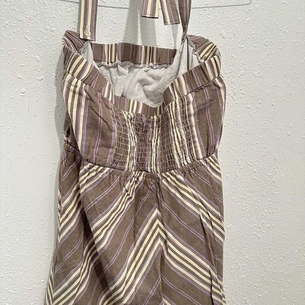 Carve Designs Cotton Gray Striped Halter Dress Wo… - image 6