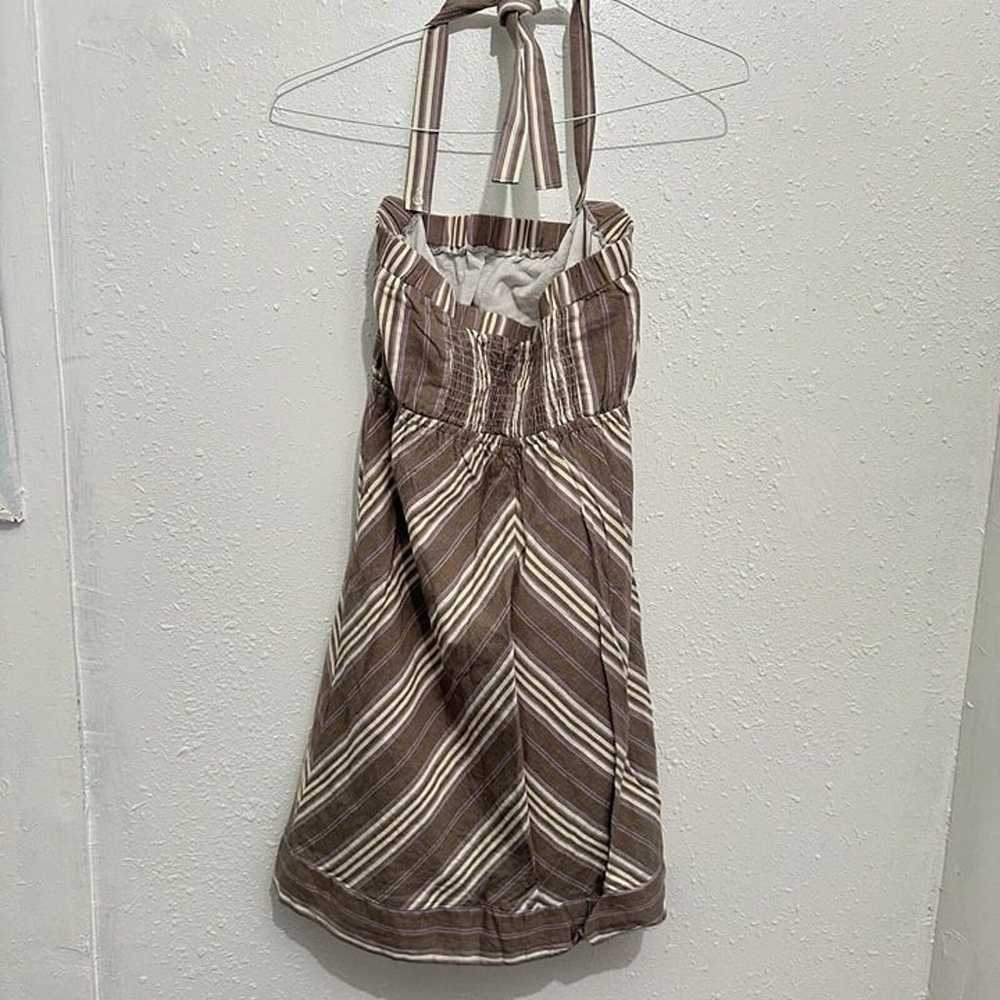 Carve Designs Cotton Gray Striped Halter Dress Wo… - image 7