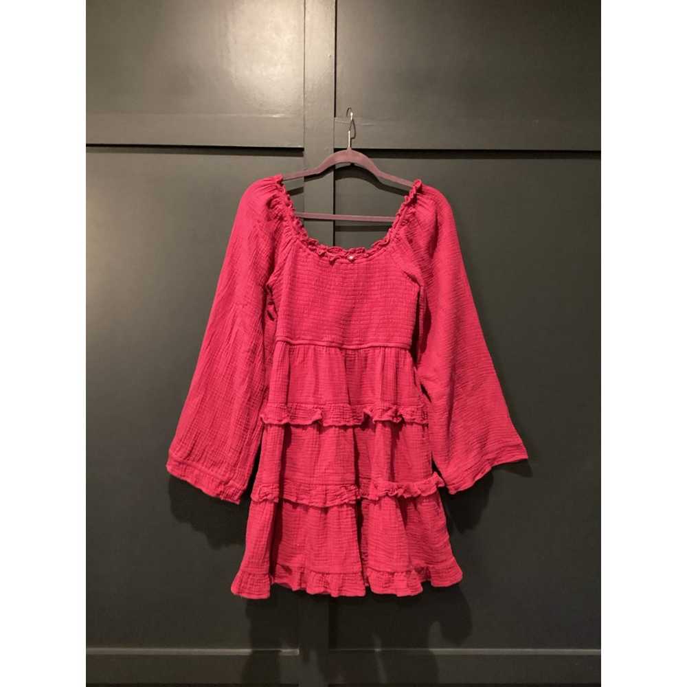 & merci magenta smocked ruffle long sleeve tiered… - image 3