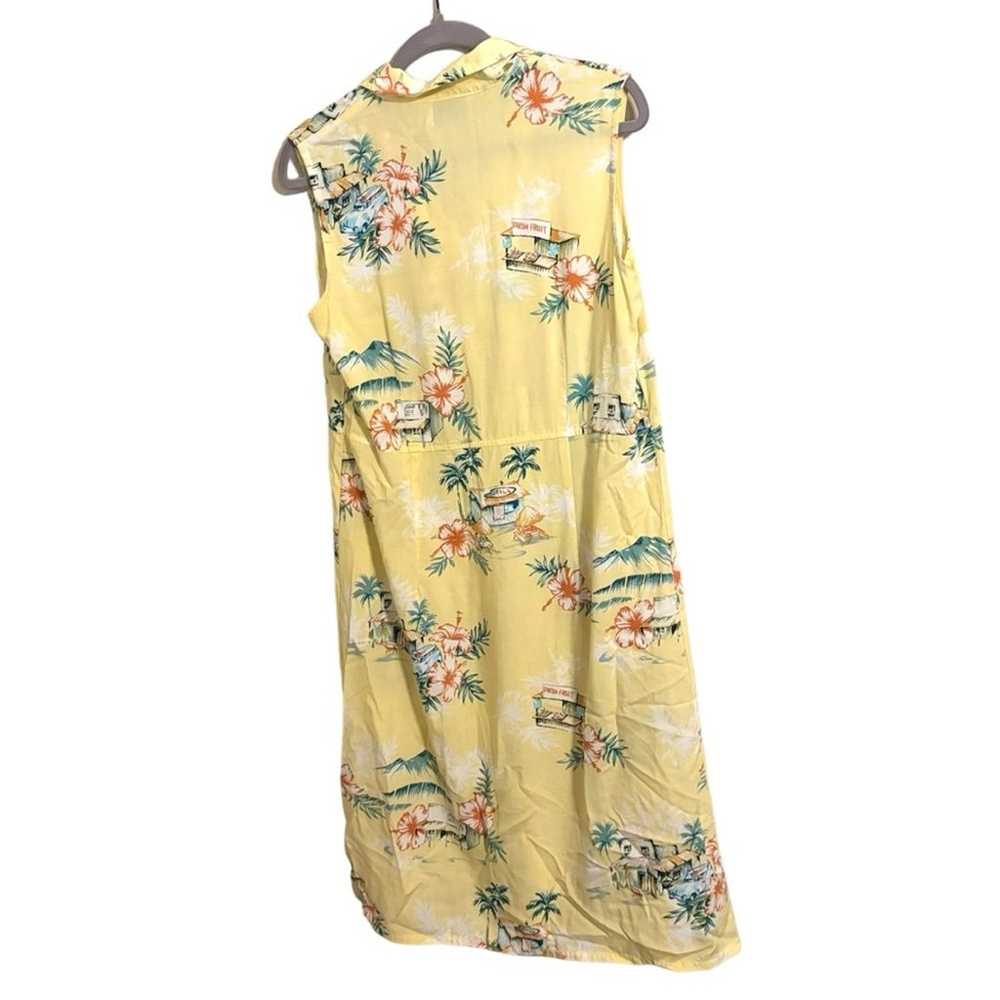 Vintage Hilo Hattie Hawaiian Yellow Sleeveless Mi… - image 5