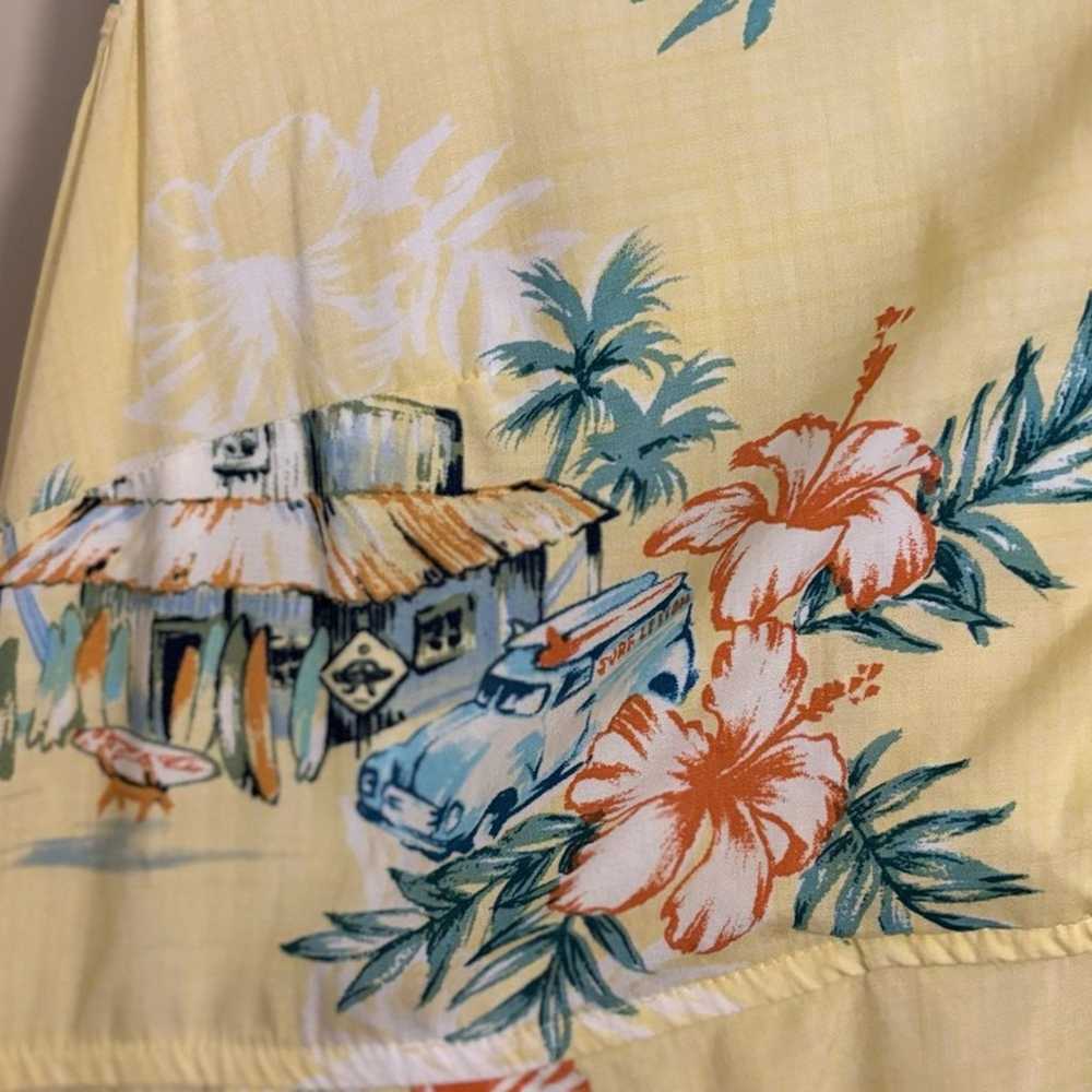 Vintage Hilo Hattie Hawaiian Yellow Sleeveless Mi… - image 9