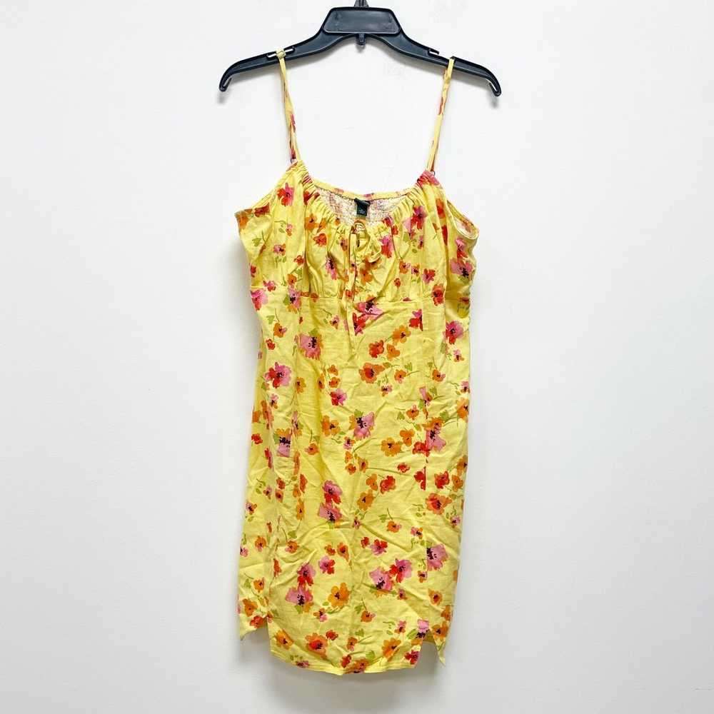 Wild Fable NWOT Women's XL Yellow Floral Ruched L… - image 2