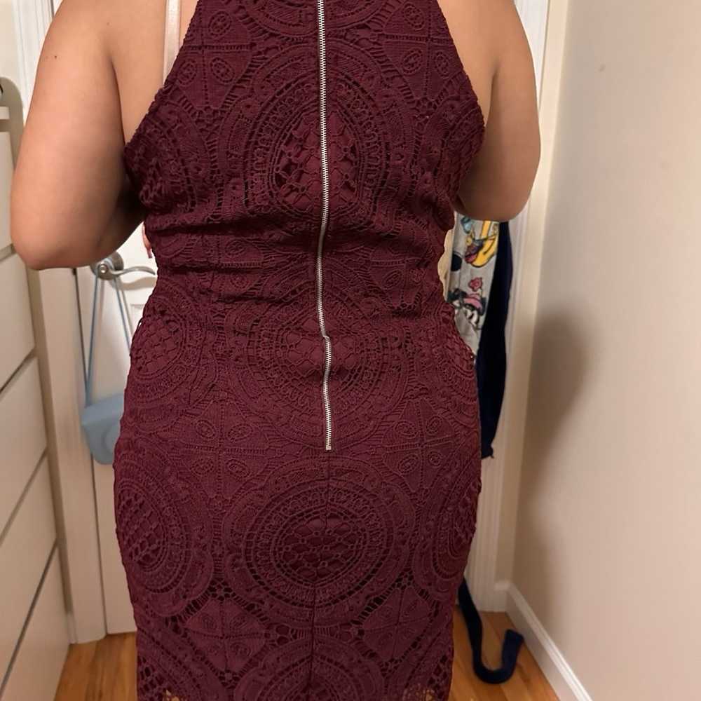 Burgundy lace Dress - image 1