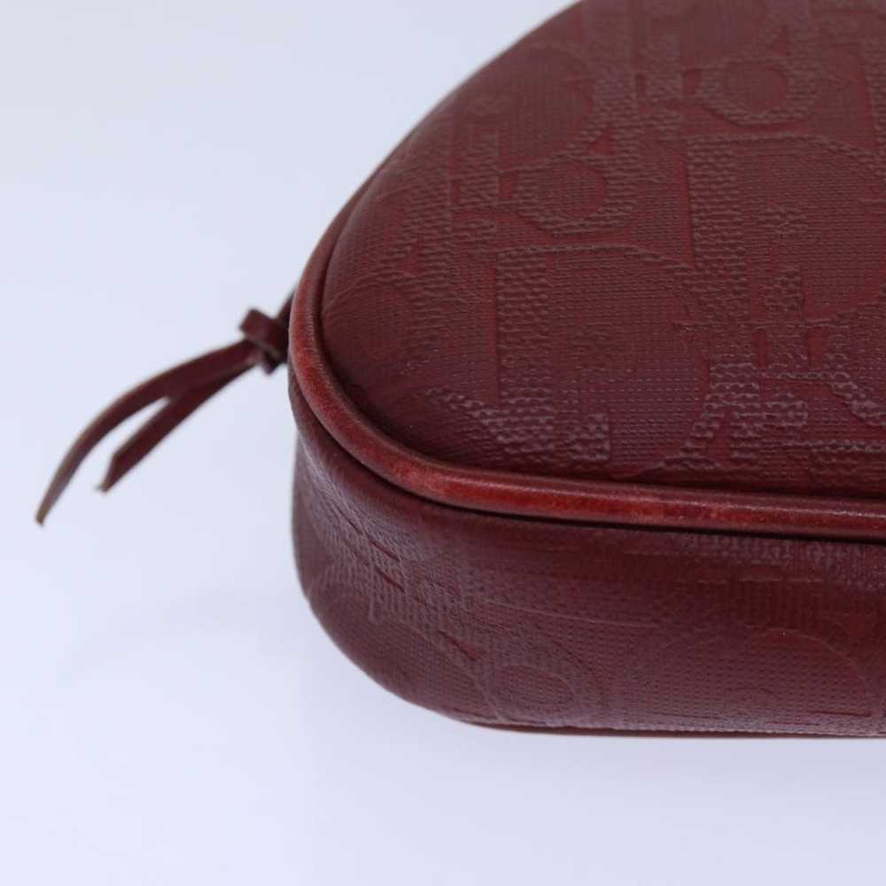 Dior Demi-Lune Burgundy Canvas Clutch Bag (Pre-Ow… - image 5