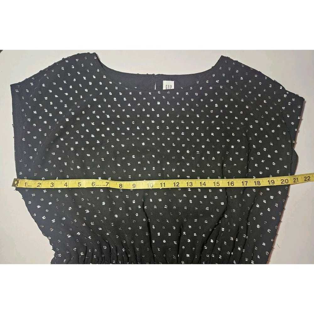 GAP Metallic Dot Skater Dress Size Medium Black/S… - image 6