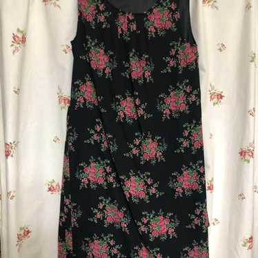 Laura Ashley floral sleeveless knee-length dress - image 1