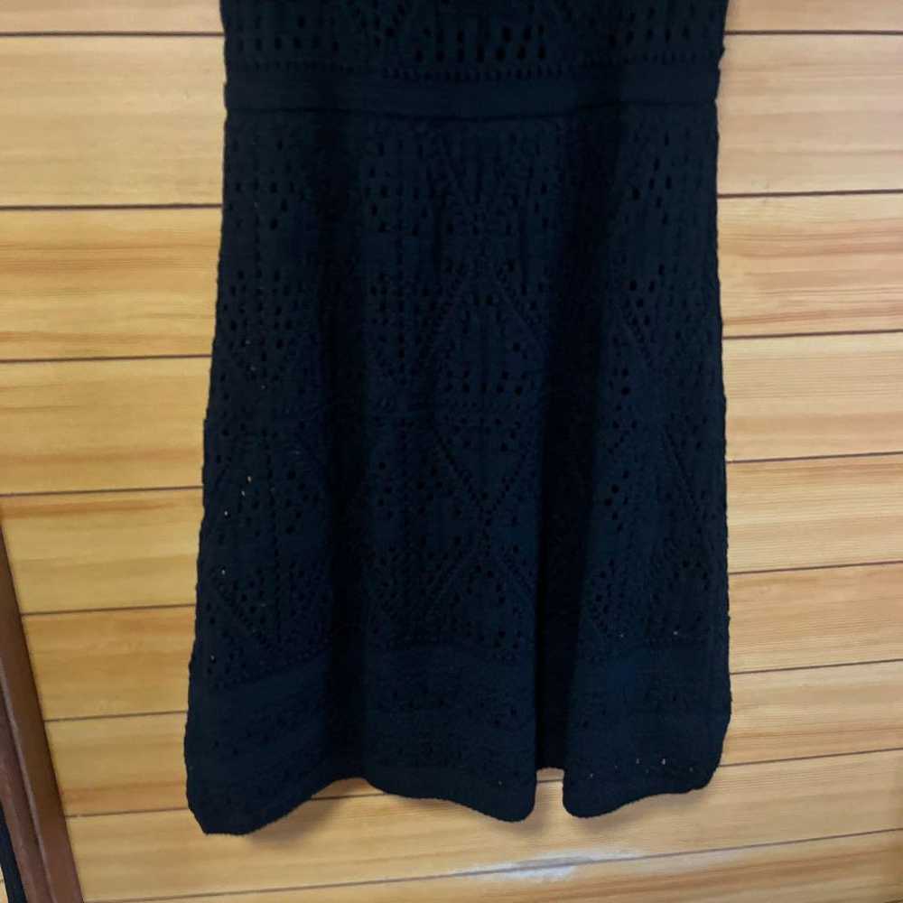 Zara dress knit black summer knit short sleeve cr… - image 10