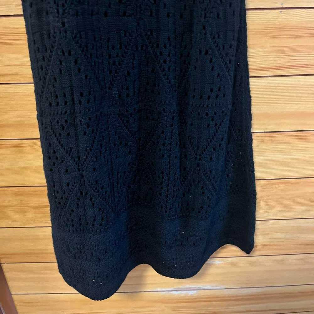 Zara dress knit black summer knit short sleeve cr… - image 4