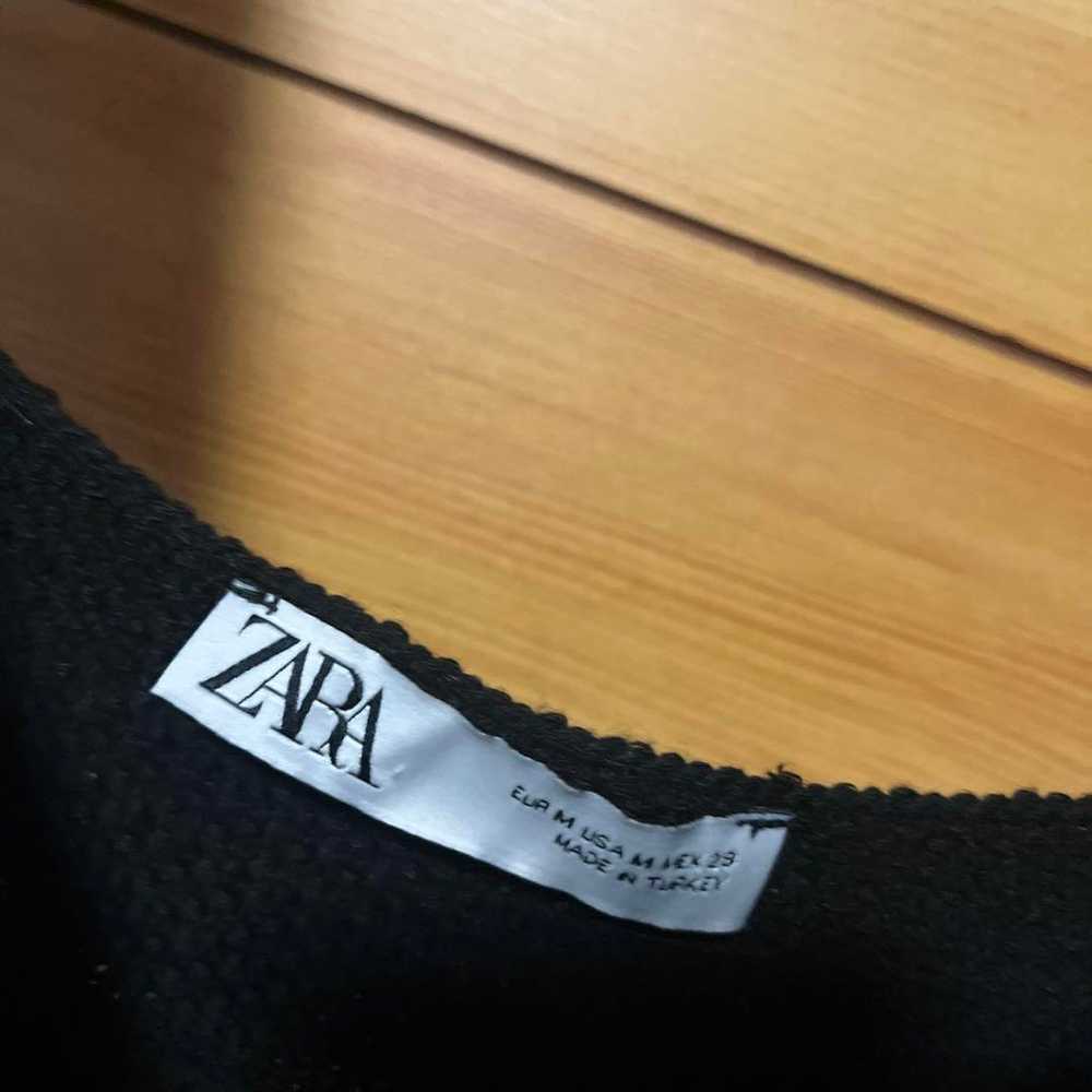 Zara dress knit black summer knit short sleeve cr… - image 5