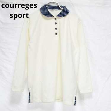 Courrèges Sports Check Collar Round Collar Casual… - image 1