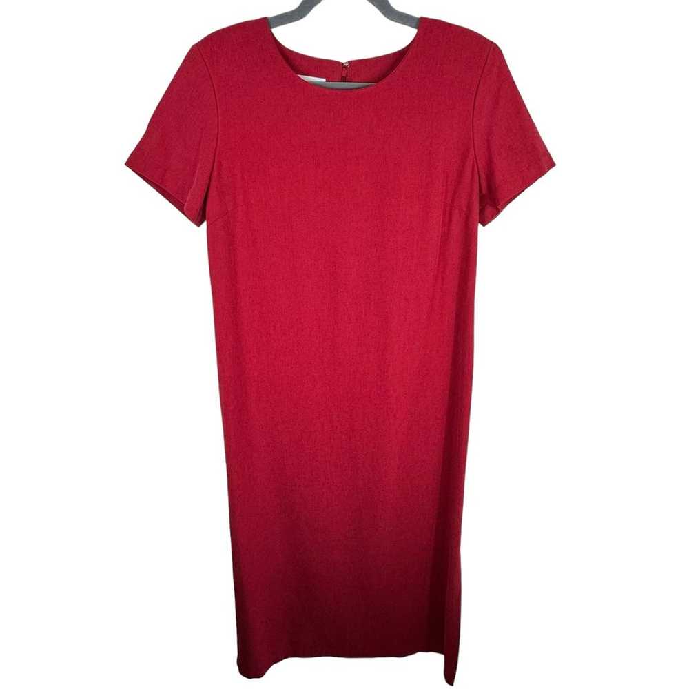 Talbots Vintage Red Short Cap Sleeve Round Neck L… - image 1