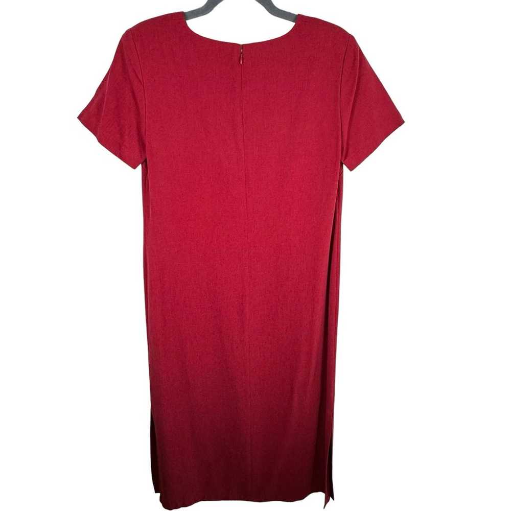 Talbots Vintage Red Short Cap Sleeve Round Neck L… - image 2