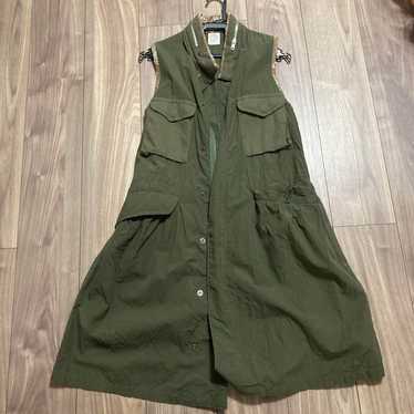 ku u.s.a. sleeveless olive green dress - image 1