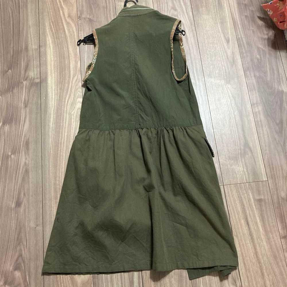 ku u.s.a. sleeveless olive green dress - image 4