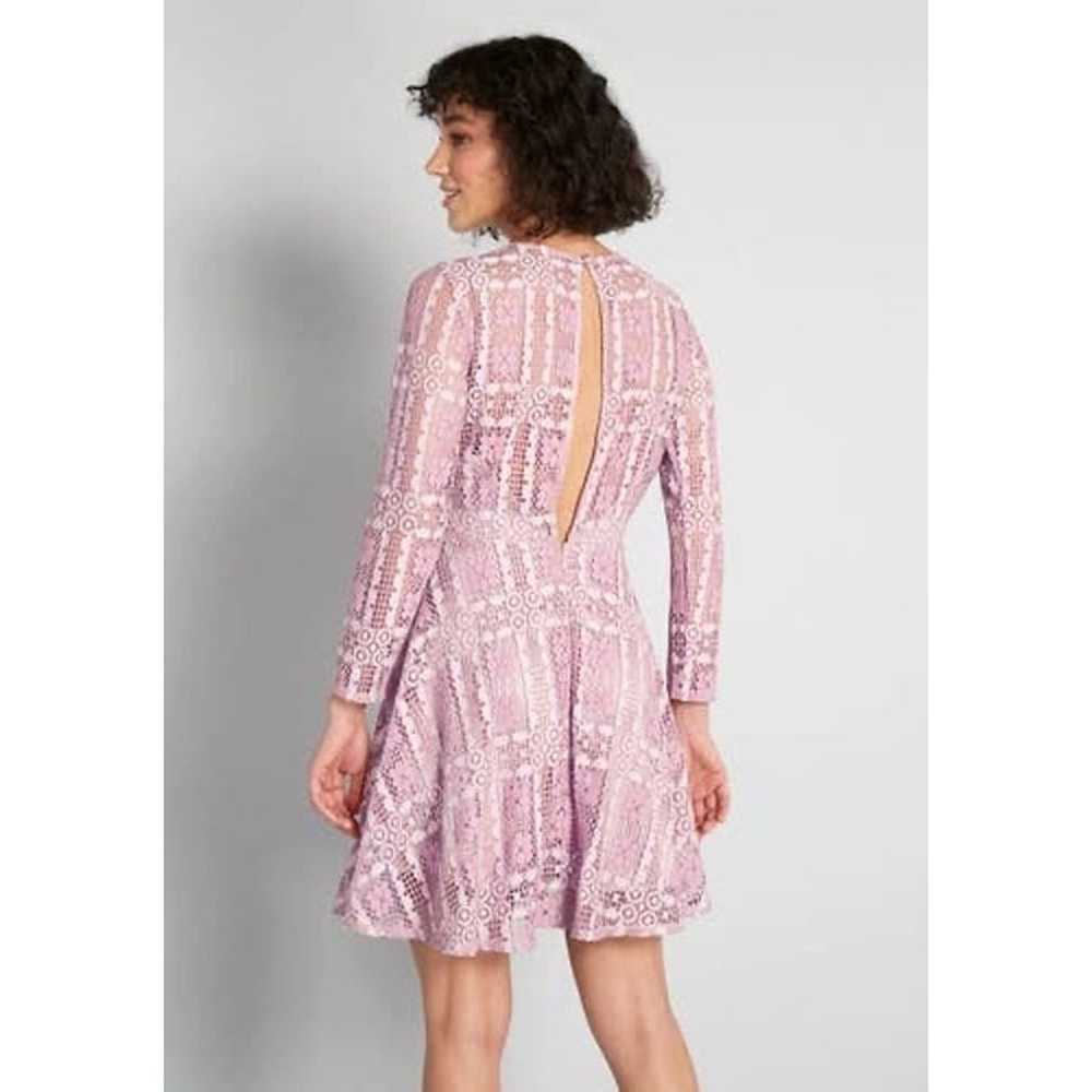 Modcloth Lace Lady Lace Pink Eyelet Lace Overlay … - image 2