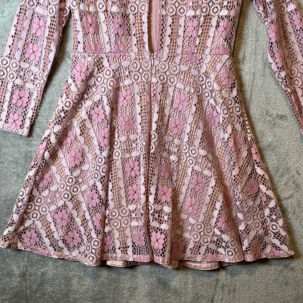 Modcloth Lace Lady Lace Pink Eyelet Lace Overlay … - image 5