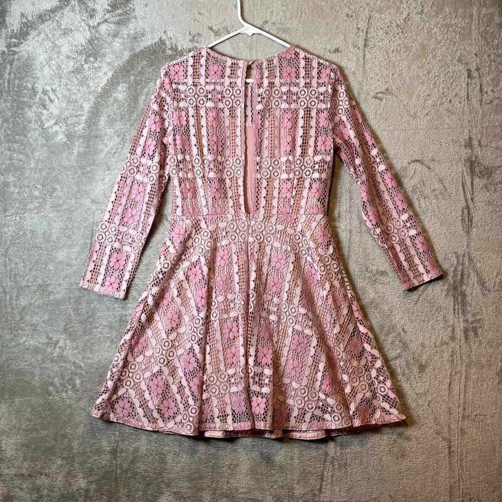 Modcloth Lace Lady Lace Pink Eyelet Lace Overlay … - image 6