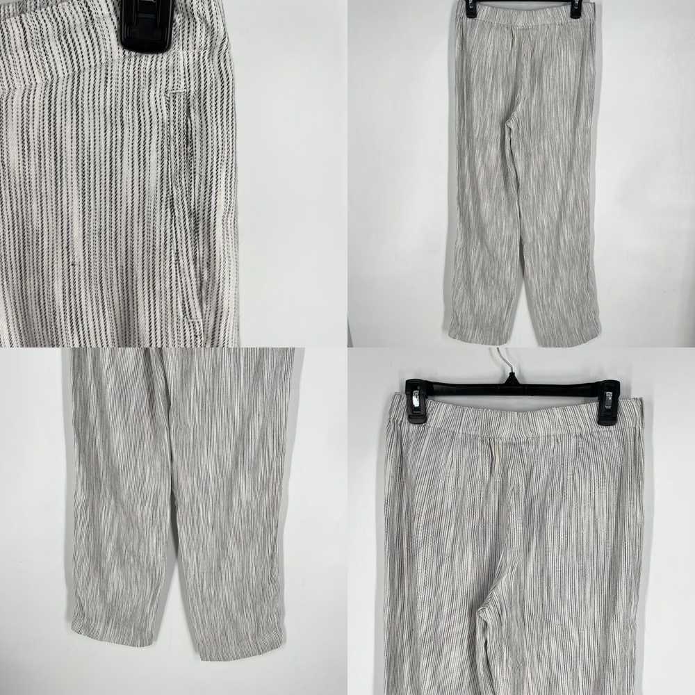 Vintage J Jill Womens Striped Linen Stretch Pull … - image 4