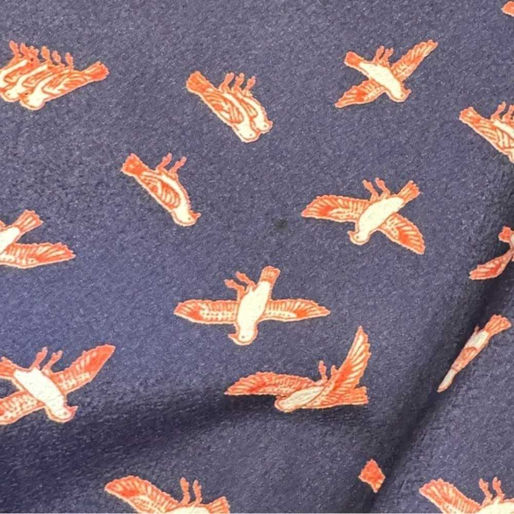 Bar III Dress Long Sleeve Bird Print Navy Size XL - image 10