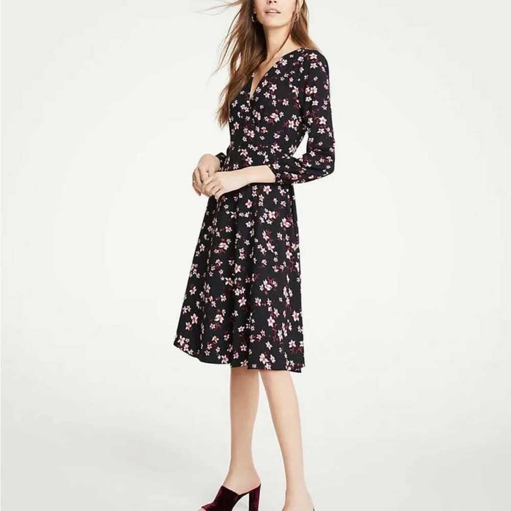 Ann Taylor - women's black pink floral Romantiq f… - image 3