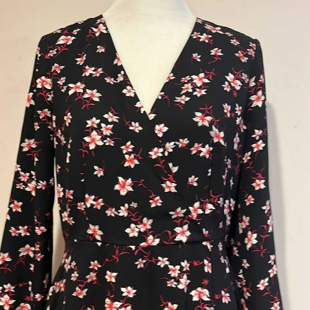 Ann Taylor - women's black pink floral Romantiq f… - image 6