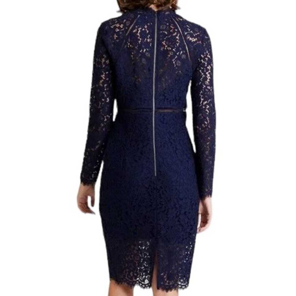 Bardot Rozie Lace Long Sleeve Navy Cocktail Dress… - image 2