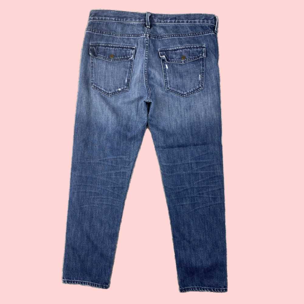 Gap Sexy Women's Blue Boyfriend Style Distressed … - image 2