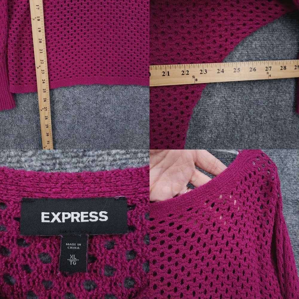 Express Express Sweater Women XL Extra Large Purp… - image 4