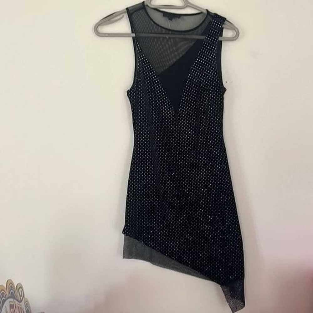 Revolve Hours Black Sequin Asymmetrical Dress Siz… - image 1