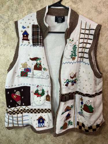 Designers Original Christmas Snowmen Vest XL - Des